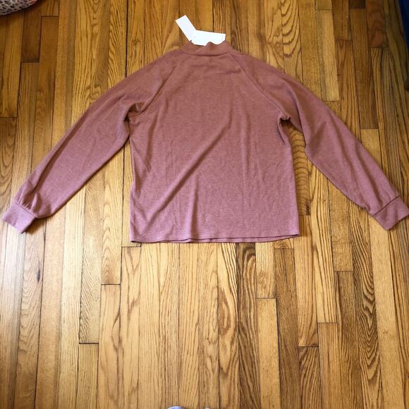Brea Canyon NWT Women's Coral Mock Neck Sweater Button Detail Size L - Picture 7 of 8